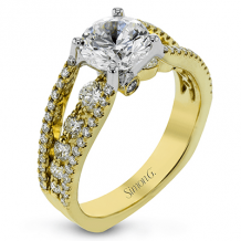 Simon G. Split Shank 18k Yellow Gold Round Cut Engagement Ring - MR2248-Y-18KS