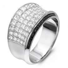 Simon G. Right Hand Ring 18k Gold (Black, White) 4.58 ct Diamond - MR1720-18KBW