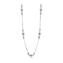 Simon G. Necklace 18k Gold (White) 0.99 ct Diamond - CH112-W-18K