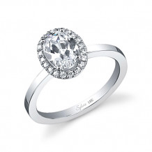 0.17tw Semi-Mount Engagement Ring With 1.25ct Oval Head - sy293 ov