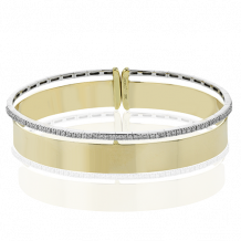 Simon G. Bangle 18k Gold (White, Yellow) 0.4 ct Diamond - LB2404-18K2T