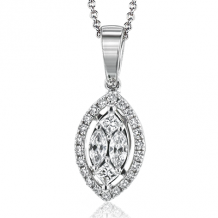 Simon G. Pendant 18k Gold (White) 0.29 ct Diamond - LP4629-18K