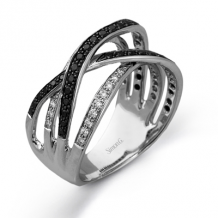 Simon G. Right Hand Ring 18k Gold (Black, White) 0.42 ct Diamond - MR1662-18KBW