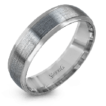 Simon G. Platinum White Wedding Band - LG116-W-PL