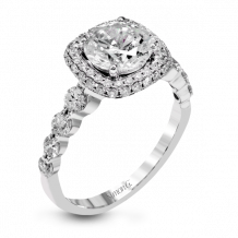 Simon G. 18k White Gold Diamond Engagement Ring - MR2477