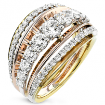 Simon G. Right Hand Ring 18k Gold (Rose, White, Yellow) 1.58 ct Diamond - LR2953-18K