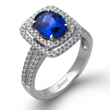 Simon G. Color Ring 18k Gold (White) 2.47 ct Sapphire 0.52 ct Diamond - MR1920-D-18K-S