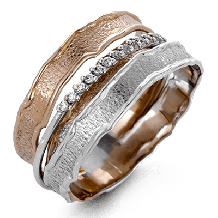 Simon G. Right Hand Ring 18k Gold (Rose, White) 0.08 ct Diamond - LP4346-18K