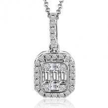 Simon G. Pendant 18k Gold (White) 0.28 ct Diamond - LP2030-18K