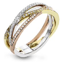 Simon G. Right Hand Ring 18k Gold (Rose, White, Yellow) 0.2 ct Diamond - MR2600-A-18K