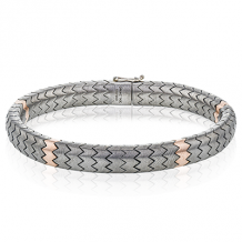 Simon G. Gent Bracelet 14k Gold (Rose, White) - BT1009-R-14K-TITANIUM