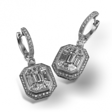 Simon G. Earring 18k Gold (White) 4.56 ct Diamond - ME2061-18K