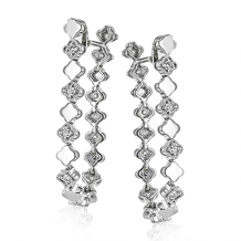 Simon G. Hoop Earring 18k Gold (White) 0.3 ct Diamond - LE4600-18K