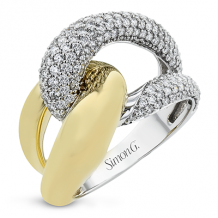 Simon G. Right Hand Ring 18k Gold (White, Yellow) 1.36 ct Diamond - LR2778-18K