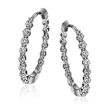 Simon G. Hoop Earring 18k Gold (White) 0.33 ct Diamond - LE4546-18K