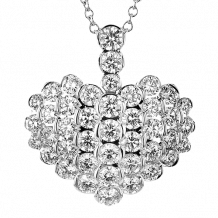 Simon G. Heart Pendant 18k Gold (White) 1.19 ct Diamond - LP3104-18KW