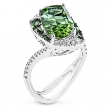 Simon G. Color Ring 18k Gold (White) 4.87 ct Tourmaline, Sapphire 0.2 ct Diamond - LR3025-18KW