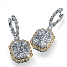 Simon G. Earring 18k Gold (White, Yellow) 4.56 ct Diamond - ME2061-18KWY