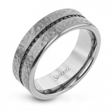 Simon G Men Ring Platinum (Black, White) 0.6 ct Diamond - LR2171-PT