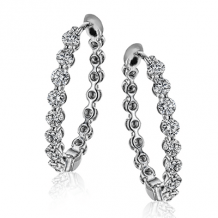 Simon G. Hoop Earring 18k Gold (White) 1.51 ct Diamond - LE4548-18K