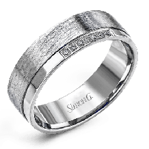 Simon G. Men Ring Platinum (White) 0.07 ct Diamond - LG130-PT