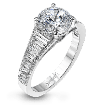 Simon G. 1.03 ctw 18k White Gold Round Cut Engagement Ring - MR2358-W-18KS