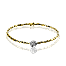 Simon G. Bangle 18k Gold (White, Yellow) 0.15 ct Diamond - NB131-Y-18K