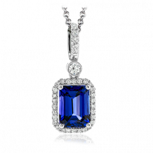 Simon G. Color Pendant 18k Gold (White) 1.95 ct Tanzanite 0.16 ct Diamond - TP342-18K-S