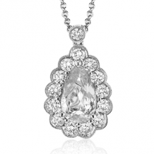 Simon G. Color Pendant 18k Gold (White) 0.46 ct Diamond - MP1844-18K