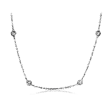 Simon G. Necklace 18k Gold (White) 0.25 ct Diamond - CH109-18K