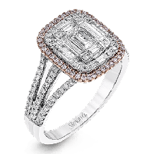 Simon G. Right Hand Ring 18k Gold (Rose, White) 1 ct Diamond - MR2627-18K-S