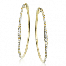 Simon G. Hoop Earring 18k Gold (Yellow) 1.18 ct Diamond - LE4651-Y-18KY