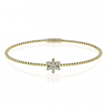 Simon G. Bangle 18k Gold (White, Yellow) 0.11 ct Diamond - LB2342-Y-18K2T