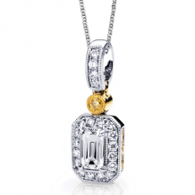 Simon G. Color Pendant 18k Gold (White, Yellow) 0.14 ct Diamond - MP1300-18K