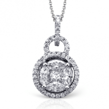 Simon G. Pendant 18k Gold (White) 0.8 ct Diamond - MP1517-18K