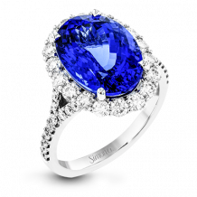 Simon G. Color Ring 18k Gold (White) 7.01 ct Tanzanite 1.16 ct Diamond - MR2889-18K-S