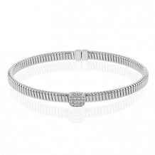 Simon G. Bangle 18k Gold (White) 0.19 ct Diamond - LB2399-18KW