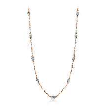 Simon G. Necklace 18k Gold (Rose, White) 0.3 ct Diamond - CH113-18K