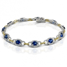 Simon G. Color Bracelet 18k Gold (White, Yellow) 5.34 ct Sapphire 1.75 ct Diamond - MB1429-18K-S