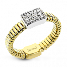 Simon G. Right Hand Ring 18k Gold (White, Yellow) 0.13 ct Diamond - LR2966-18K2T