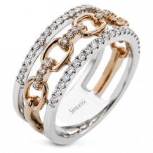 Simon G. Right Hand Ring 18k Gold (Rose, White) - LR2994-18KWR