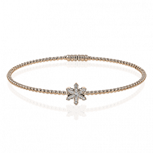 Simon G. Bangle 18k Gold (Rose, White) 0.11 ct Diamond - LB2342-R-18KWR