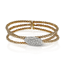 Simon G. Bangle 18k Gold (Rose, White) 0.7 ct Diamond - LB2153-R-18K