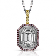 Simon G. Pendant 18k Gold (Rose, White, Yellow) 1.16 ct Diamond - TP159-18K3T