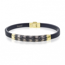 Simon G. Gent Bracelet 14k Gold (Black, White) 0.57 ct Diamond - BT1005-14KY-TITANIUM