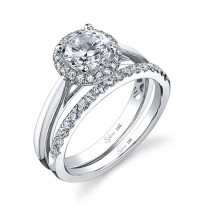 0.14tw Semi-Mount Engagement Ring With 1ct Round Head - sy729