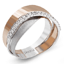 Simon G. Right Hand Ring 18k Gold (Rose, White) 0.16 ct Diamond - LP4344-18K
