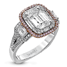 Simon G. Right Hand Ring Platinum (Rose, White) 1.18 ct Diamond - MR2638-PTRW