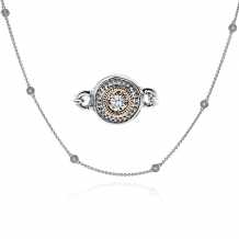 Simon G. Necklace 18k Gold (Rose, White) 0.18 ct Diamond - CH111-18K