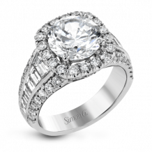 Simon G. 18k White Gold Diamond Engagement Ring - LR1125